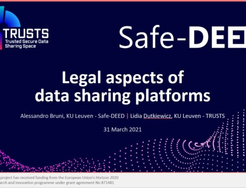 Legal aspects of data sharing – a TRUSTS & Safe-DEED Webinar